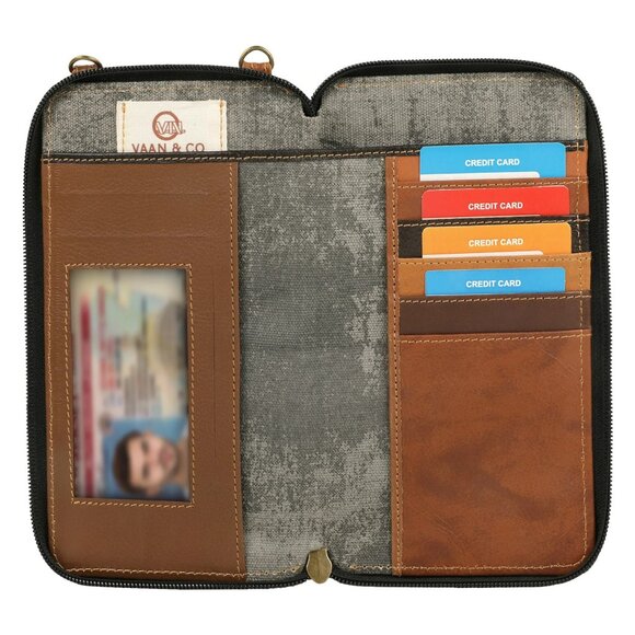 NWT VAAN & CO Prism Cheetah Cellphone Crossbody Wallet - Picture 3 of 3